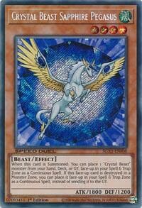 Crystal Beast Sapphire Pegasus (Secret Rare) - Speed Duel GX: Duel Academy Box - YuGiOh card
