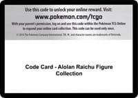 Code Card - Alolan Raichu Figure Collection - SM - Burning Shadows - Pokemon card