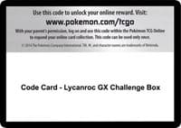 Code Card - Lycanroc GX Challenge Box - SM - Burning Shadows - Pokemon card