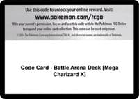 Code Card - Battle Arena Deck [Mega Charizard X] - SM - Celestial Storm - Pokemon card