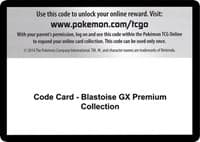 Code Card - Blastoise GX Premium Collection - SM - Unbroken Bonds - Pokemon card