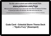 Code Card - Celestial Storm Theme Deck - "Hydro Fury" [Swampert] - SM - Celestial Storm - Pokemon card