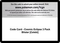 Code Card - Cosmic Eclipse 3 Pack Blister [Celebi] - SM - Cosmic Eclipse - Pokemon card