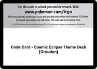 Code Card - Cosmic Eclipse Theme Deck [Groudon] - SM - Cosmic Eclipse - Pokemon card