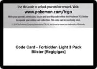 Code Card - Forbidden Light 3 Pack Blister [Regigigas] - SM - Forbidden Light - Pokemon card