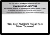 Code Card - Guardians Rising 3 Pack Blister [Turtonator] - SM - Guardians Rising - Pokemon card