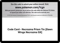 Code Card - Necrozma Prism Tin [Dawn Wings Necrozma GX] - SM - Ultra Prism - Pokemon card