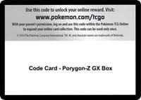 Code Card - Porygon-Z GX Box - SM - Unified Minds - Pokemon card
