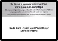 Code Card - Team Up 3 Pack Blister [Ultra Necrozma] - SM - Team Up - Pokemon card