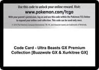 Code Card - Ultra Beasts GX Premium Collection [Buzzwole GX & Xurkitree GX] - SM - Crimson Invasion - Pokemon card