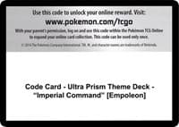 Code Card - Ultra Prism Theme Deck - "Imperial Command" [Empoleon] - SM - Ultra Prism - Pokemon card