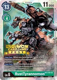 RustTyrannomon (Digimon Card Game Fest 2022) - Release Special Booster 1.0 - Digimon Card Game card