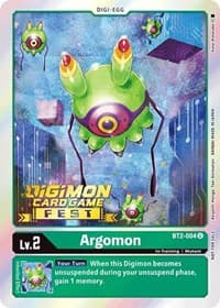 Argomon - BT2-004 (Digimon Card Game Fest 2022) - Release Special Booster 1.0 - Digimon Card Game card