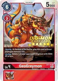 GeoGreymon (Digimon Card Game Fest 2022) - Starter Deck 07: Gallantmon - Digimon Card Game card