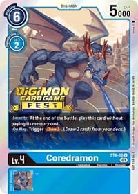 Coredramon (Digimon Card Game Fest 2022) - Starter Deck 08: Ulforce Veedramon - Digimon Card Game card