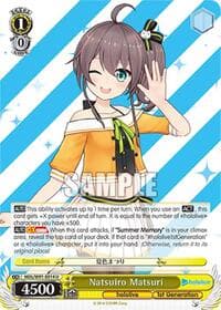 Natsuiro Matsuri - hololive production - Weiss Schwarz card