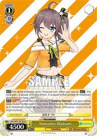 Natsuiro Matsuri (SR) - hololive production - Weiss Schwarz card