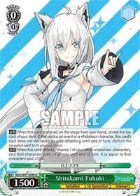 Shirakami Fubuki - hololive production - Weiss Schwarz card