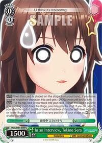In an Interview, Tokino Sora - hololive production - Weiss Schwarz card