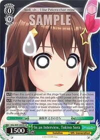 In an Interview, Tokino Sora (SR) - hololive production - Weiss Schwarz card