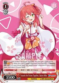 Towards the Future Together, Sakura Miko - hololive production - Weiss Schwarz card