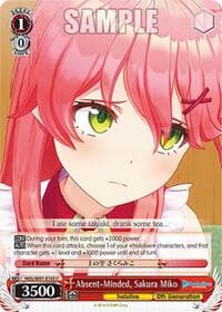 Absent-Minded, Sakura Miko - hololive production - Weiss Schwarz card
