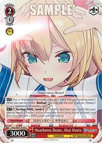 Haachama Beam, Akai Haato - hololive production - Weiss Schwarz card
