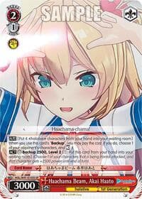 Haachama Beam, Akai Haato (SR) - hololive production - Weiss Schwarz card