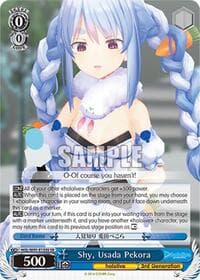 Shy, Usada Pekora (SR) - hololive production - Weiss Schwarz card