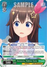 Amnesia, Tokino Sora - hololive production - Weiss Schwarz card