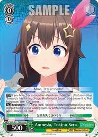 Amnesia, Tokino Sora (RRR) - hololive production - Weiss Schwarz card