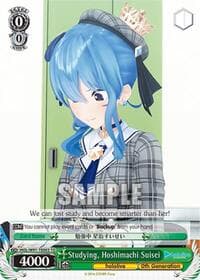 Studying, Hoshimachi Suisei - hololive production - Weiss Schwarz card