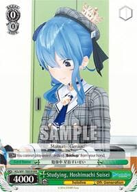 Studying, Hoshimachi Suisei (RRR) - hololive production - Weiss Schwarz card