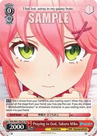 Praying to God, Sakura Miko - hololive production - Weiss Schwarz card