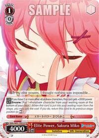 Elite Power, Sakura Miko - hololive production - Weiss Schwarz card