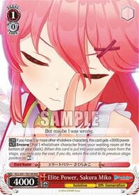 Elite Power, Sakura Miko (RRR) - hololive production - Weiss Schwarz card