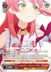 Forgetful, Sakura Miko (RRR) - hololive production - Weiss Schwarz card