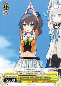 Dinosaur Pose, Natsuiro Matsuri - hololive production - Weiss Schwarz card