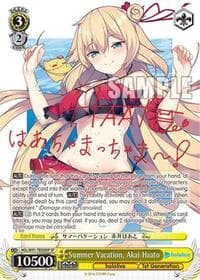 Summer Vacation, Akai Haato (SP) - hololive production - Weiss Schwarz card