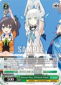 Dinosaur Pose, Shirakami Fubuki - hololive production - Weiss Schwarz card