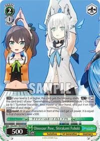 Dinosaur Pose, Shirakami Fubuki (RRR) - hololive production - Weiss Schwarz card