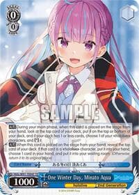 One Winter Day, Minato Aqua - hololive production - Weiss Schwarz card