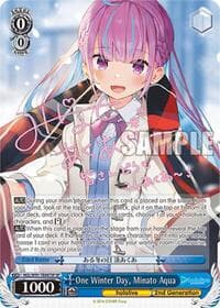 One Winter Day, Minato Aqua (SP) - hololive production - Weiss Schwarz card