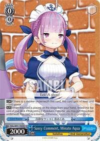 Sassy Comment, Minato Aqua - hololive production - Weiss Schwarz card