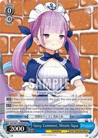 Sassy Comment, Minato Aqua (RRR) - hololive production - Weiss Schwarz card