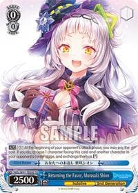 Returning the Favor, Murasaki Shion - hololive production - Weiss Schwarz card