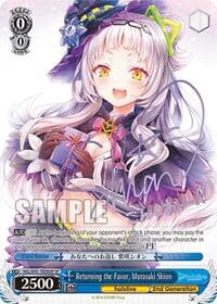 Returning the Favor, Murasaki Shion (SP) - hololive production - Weiss Schwarz card