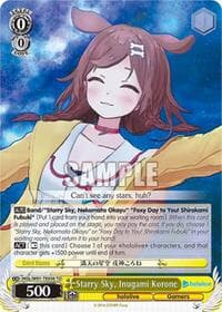 Starry Sky, Inugami Korone - hololive production - Weiss Schwarz card