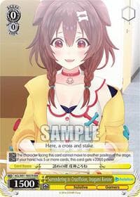 Surrendering to Crucifixion, Inugami Korone (RRR) - hololive production - Weiss Schwarz card