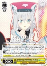 Postman, Shirakami Fubuki - hololive production - Weiss Schwarz card